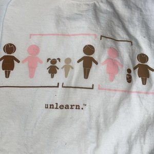 Unlearn Family Tree White Crewneck Inclusive Short Sleeve Shirt